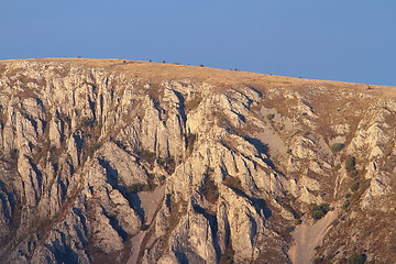 Image showing limestone ridge in sunset colors