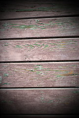 Image showing weathered reddish wooden planks texture