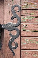 Image showing detail on ancient door