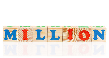 Image showing Cubes with letters