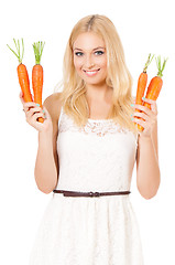 Image showing Woman with vegetables