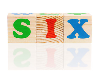 Image showing Cubes with letters