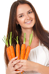 Image showing Woman with vegetables