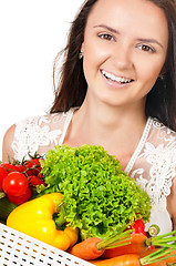 Image showing Woman with vegetables