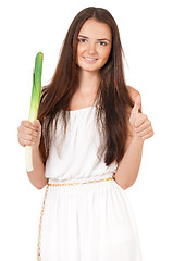 Image showing Woman with vegetables