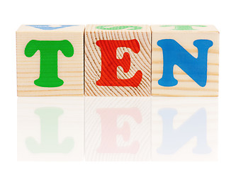 Image showing Cubes with letters