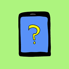 Image showing Doodle pad with question mark