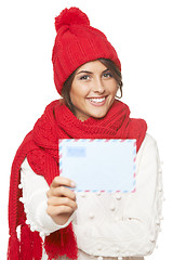 Image showing Christmas, winter mail concept.