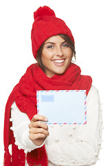 Image showing Christmas, winter mail concept.