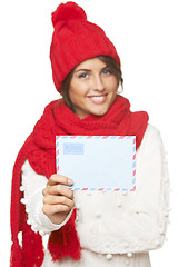 Image showing Christmas, winter mail concept.