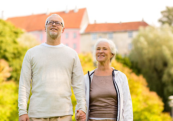 Image showing senior couple in city park