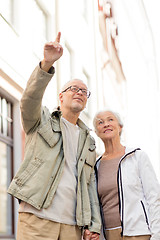 Image showing senior couple on city street