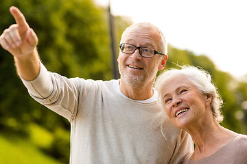 Image showing senior couple in park