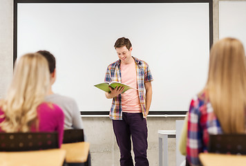 Image showing group of smiling students in classroom