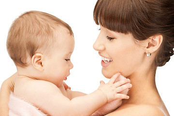 Image showing happy mother with baby