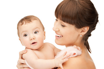 Image showing happy mother with baby