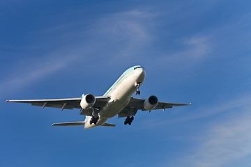 Image showing Landing airplane