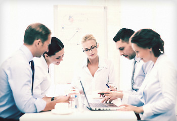 Image showing business team having meeting in office