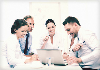 Image showing business team having meeting in office