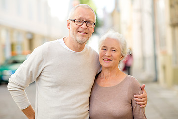 Image showing senior couple on city street