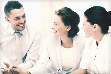 Image showing business team having discussion in office