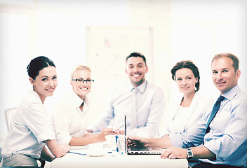 Image showing business team having meeting in office