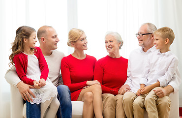 Image showing smiling family at home