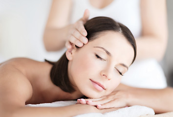 Image showing beautiful woman in spa salon