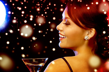 Image showing woman with cocktail