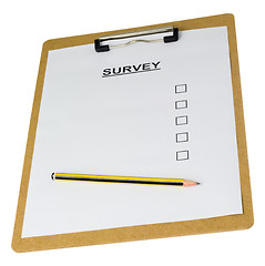 Image showing Empty survey form

