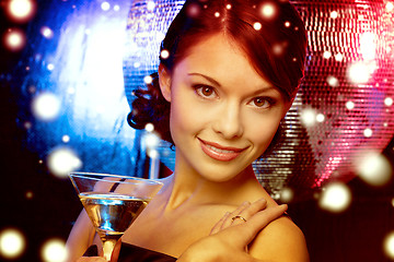 Image showing woman with cocktail