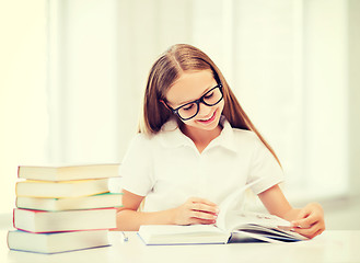 Image showing student girl studying at school