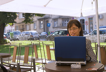 Image showing Businesswoman working