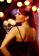 Image showing woman with cocktail