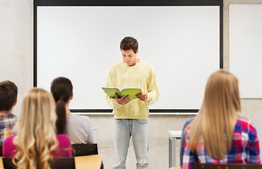 Image showing group of smiling students in classroom