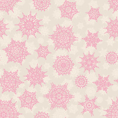 Image showing Christmas seamless pattern snowflake. EPS 10