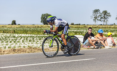 Image showing The Cyclist Nairo Alexander Quintana Rojas- White Jersey