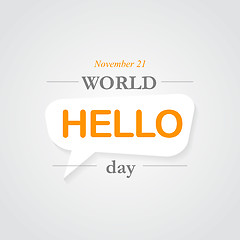 Image showing World hello day icon