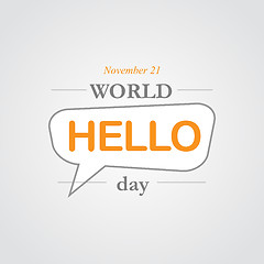 Image showing World hello day icon