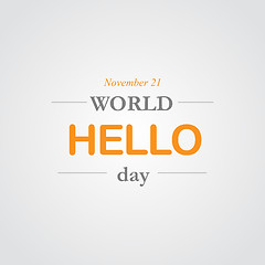 Image showing World hello day icon