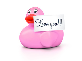 Image showing Rubber Ducky Love You