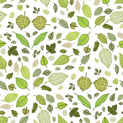 Image showing Leaves. Seamless vector background.