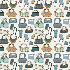 Image showing Women handbags. Seamless pattern.