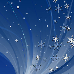 Image showing Abstract snowflake background