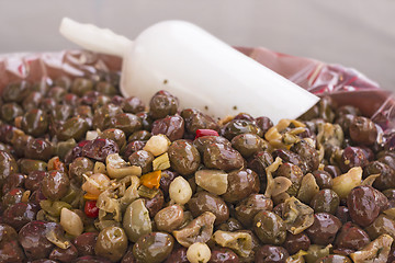 Image showing Olives marinated 