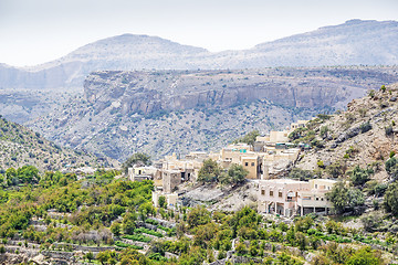 Image showing Oman village on Saiq Plateau