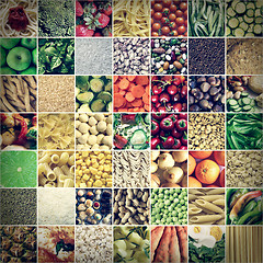 Image showing Retro look Food collage