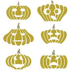Image showing silhouettes of pumpkin