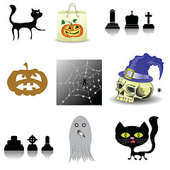 Image showing halloween decoration set