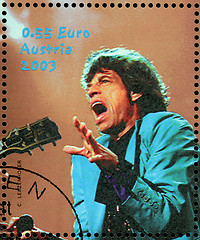 Image showing Mick Jagger Stamp